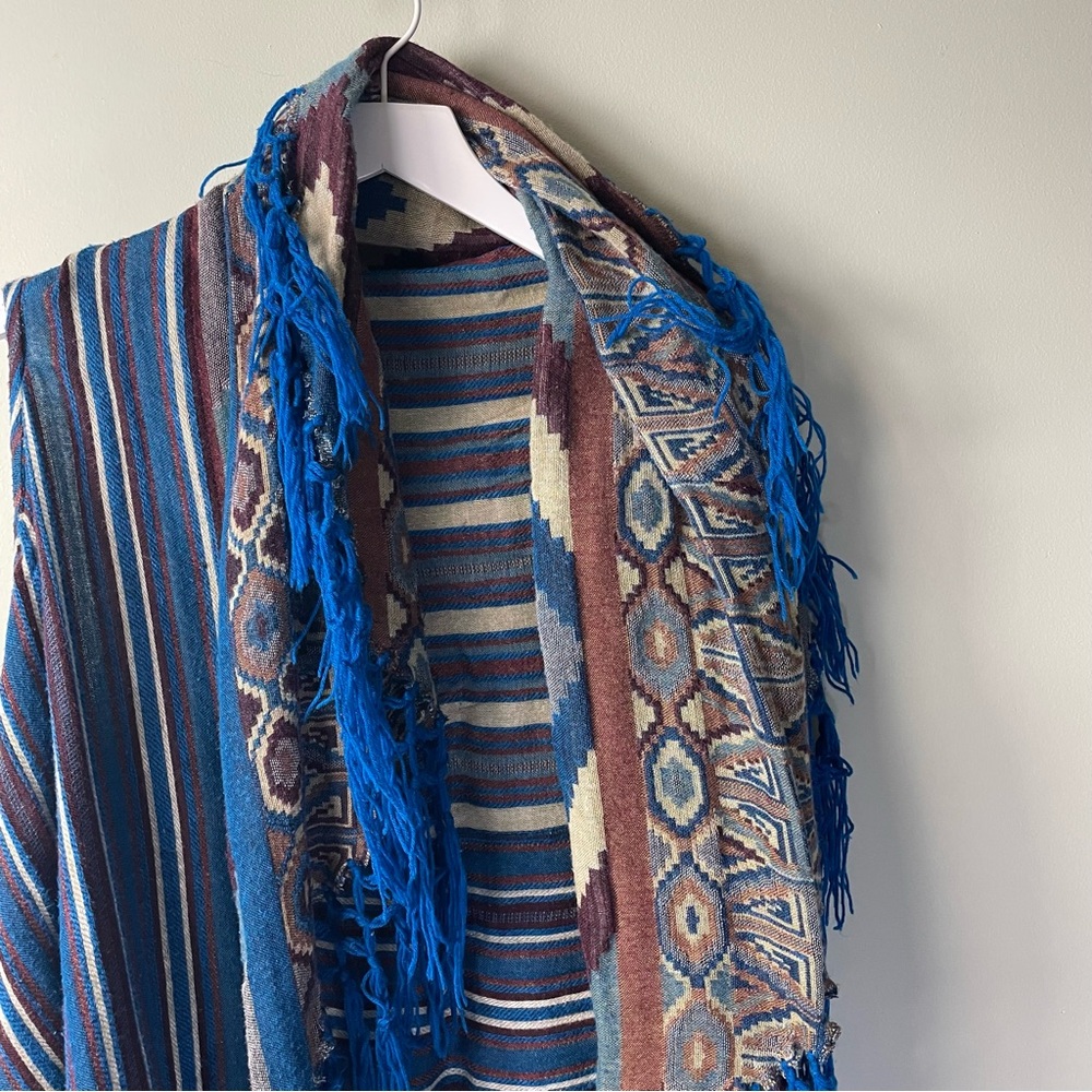 Free People Southwestern Shawl / Size L - Picture 5 of 14
